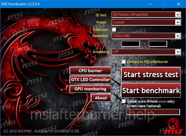 monitoring program msi afterburner