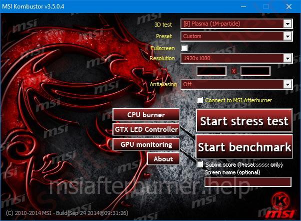 MSI Afterburner для ноутбука